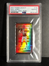 2021 PANINI LEGACY mac jones mini RUBY /75 PRIZM RC ROOKIE PSA 10 POP 2 PATRIOTS