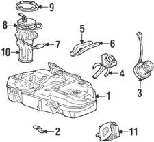 New OEM 98-02 Lincoln Continental 4.6L-V8 Fuel System-Hose F8OZ9047AA