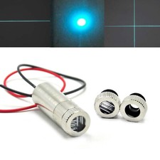 Dot Line Cross 488nm 60mW Focusable Cyan-Blue Laser Diode Module 3-5V 12x45mm