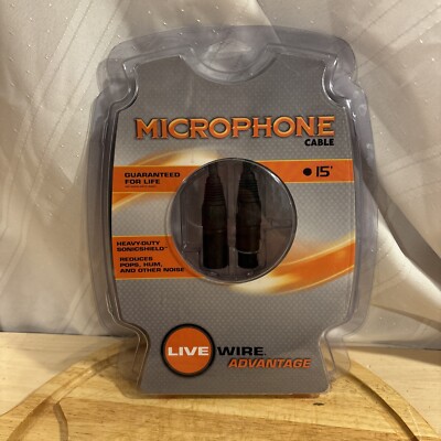 Live Wire Advantage Microphone Cable 15  NIB