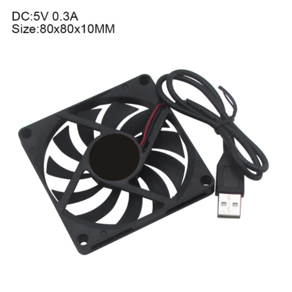 Router Cooling Fan Rack TV Box Wireless Router Cooling USB 5V 80mm Cat Radiator - Image 4 of 4