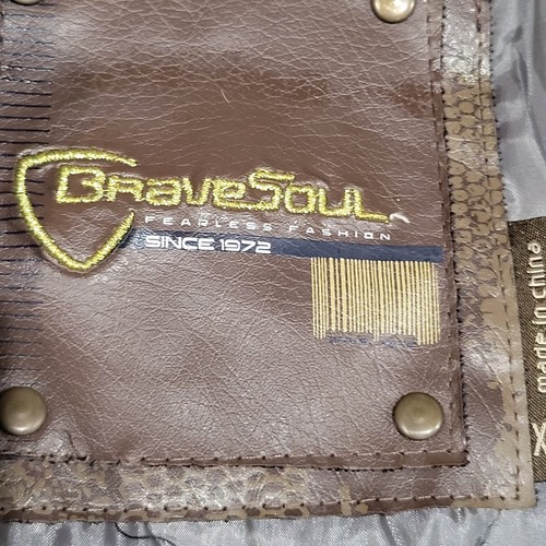 Brave Soul Jacket Men's Size Large XL Full Zip Brown Plaid Lined Quilted - Picture 8 of 14