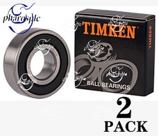  2 PACK TIMKEN 6203-2RS/C3 6203-2RS 17X40X12MM Double Rubber Seal Ball Bearings