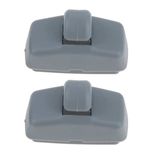 2pc Grey Front Sun Visor Hook Clips Bracket Holder For Skoda Superb 2002-2008 - Picture 6 of 14