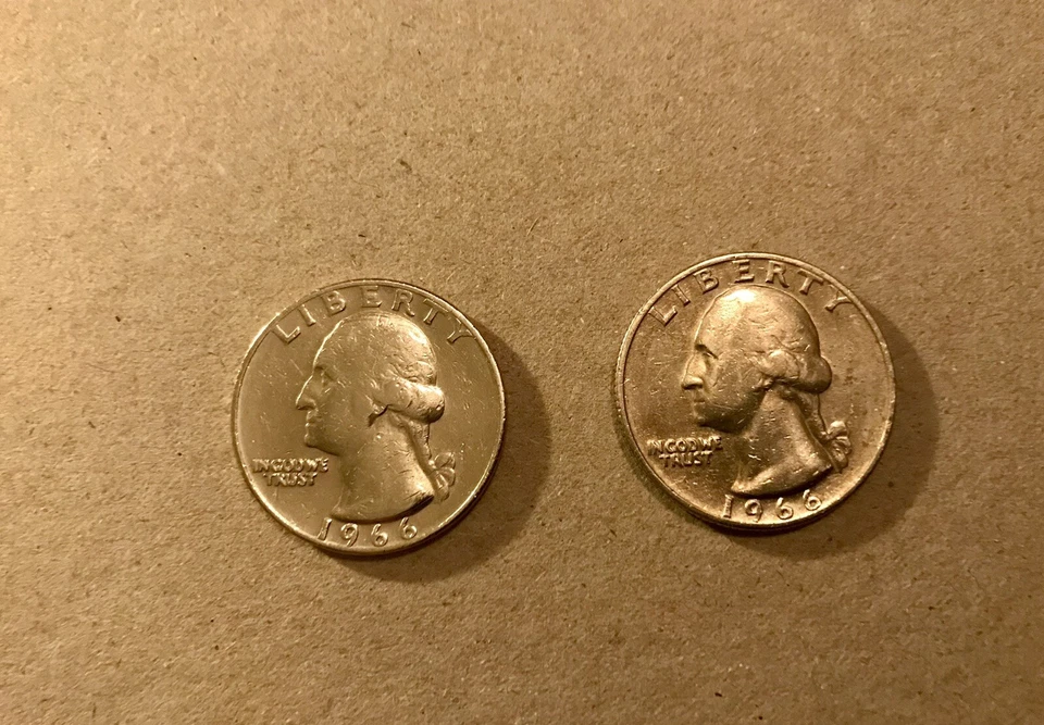 1966, Liberty Quarter, No Mint Mark, Rim Error - Image 2 of 3