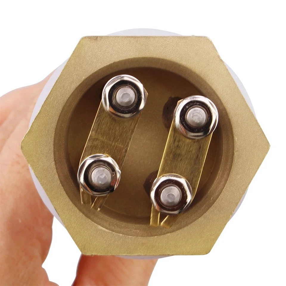 Elemento calefactor tubular calentador de inmersión tipo U 12V 300W/600W rosca de cobre DN32 Foto 4 de 4