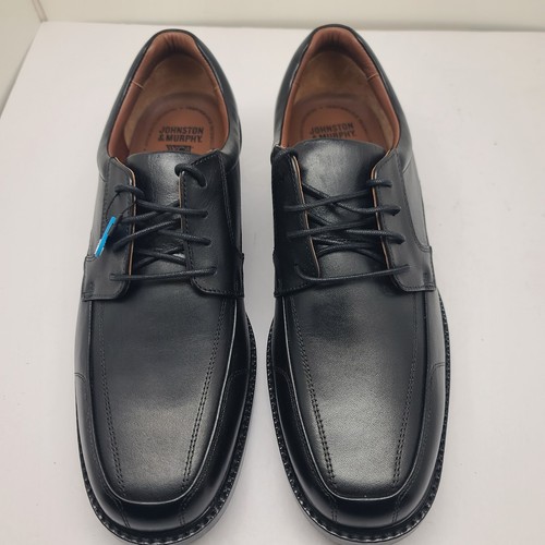 Scarpe Johnston Murphy Stanton XC4 Moc Toe in pelle nera taglia 10,5 XW - Foto 3 di 11