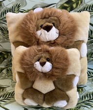 Vintage Stuffed Animal LION Plush Pillow 1998 TWIE Angel Toys Nursery Baby Set