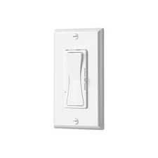 White On/Off Rocker Switch, Single-Pole/3-Way Dimmer Switch for CFL, Halogen, In