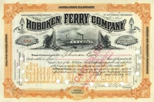 Hoboken Ferry Co. - Orange Issued to Lehman Brothers - 1897 dated Shipping Sto