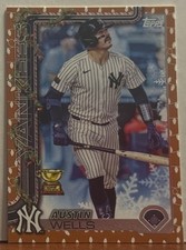 Austin Wells 2025 Topps Holiday GOLD Holiday LIGHTS #H56  M35