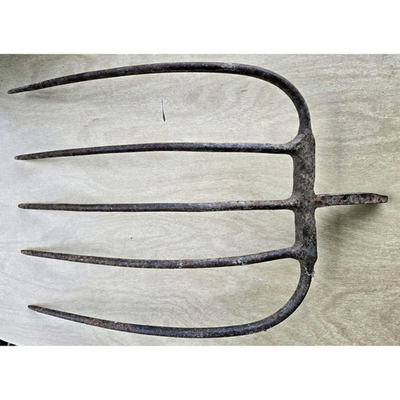 #ad #ad Vintage 5‑Tine Pitchfork Head – Rustic Farm Tool – Estate Sale Barn Find $50.00