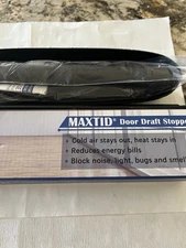 MAXTID Door Draft Stopper 36 Inch Black Adjustable Door Draft Blocker