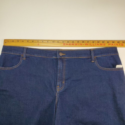 Old Navy Denim Shorts Womens Size 22 Dark Wash Stretch Cuffed Mid Rise - Picture 6 of 9