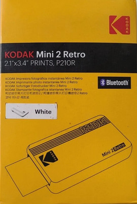 SEALED Kodak Mini 2 Retro 4Pass Portable Photo Printer 2.1x3.4in P210R - White