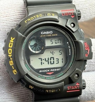 CASIO G-SHOCK Frogman DW-6300 Taucheruhr Schwarz Gelb Rot
