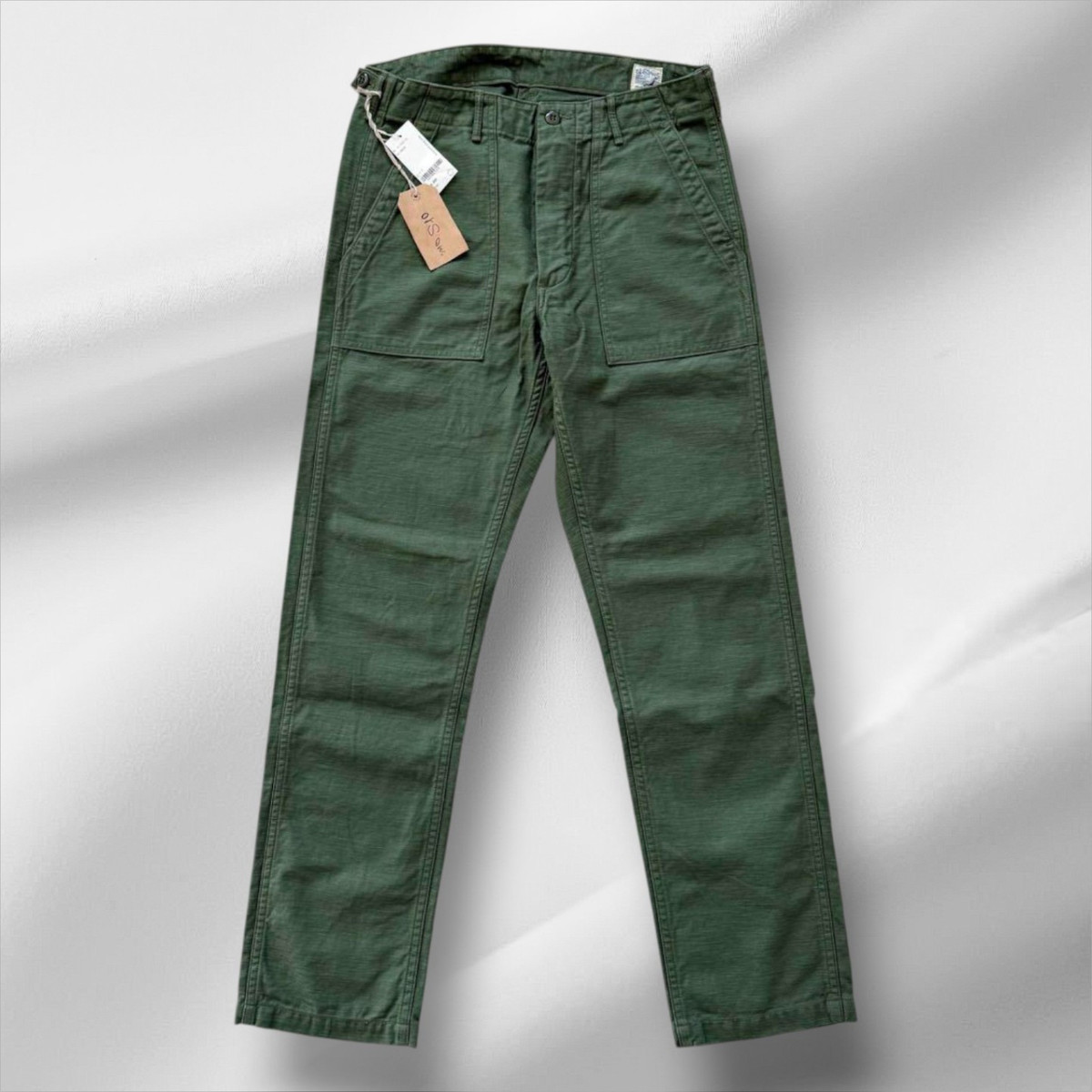 orSlow Slim Fit Fatigue Pants US Army Green M 2 Zipper Fly orSlow Slim Fit Fatigue Pants US Army Green M 2 Zipper Fly