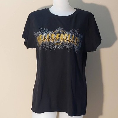 Hell s Belles 2008 ''Veritas'' Metallic Logo on Black Women's Tee-Shirt Size: XL