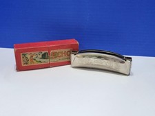 Vintage Hohner Echo Tremolo Curved Harmonica in Box Key of C