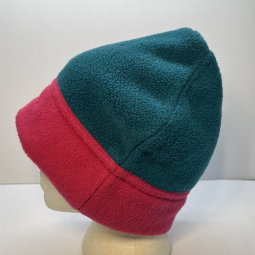 Vintage Patagonia Fleece Beanie Mütze Kappe Erwachsene Large grün pink 28920 USA - Bild 4 von 13