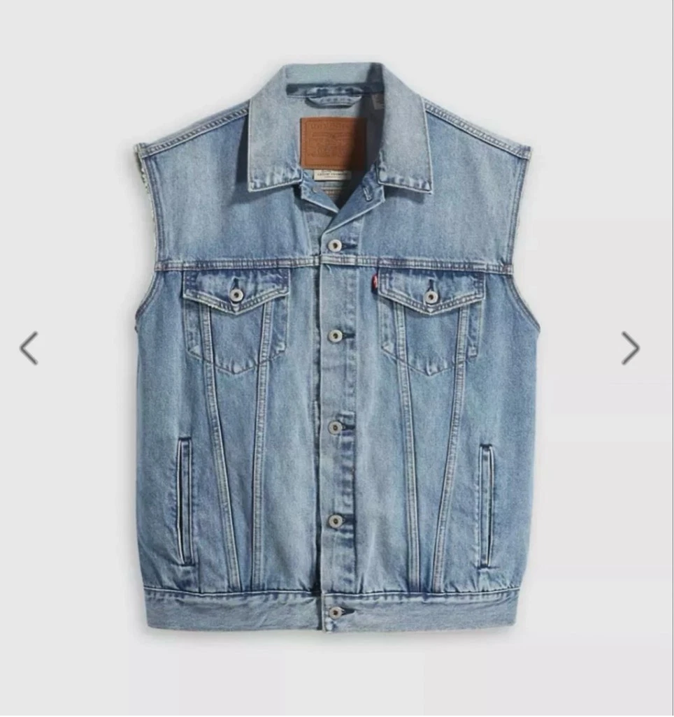 Men's Levi's Denim Trucker Vest Size S Blue