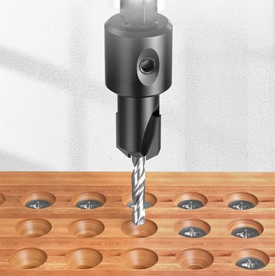 Countersink Drill Bit Set Hex Shank Tungsten Carbide Alloy Diameter 8mm-10mm