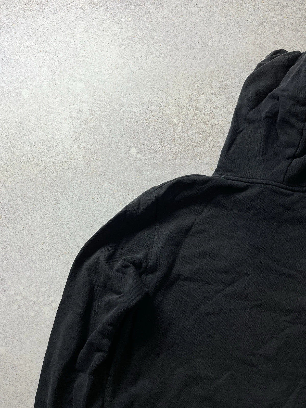 Supreme Spain Felpa con Cappuccio Distressed Manica Grande Logo Nero Taglia M