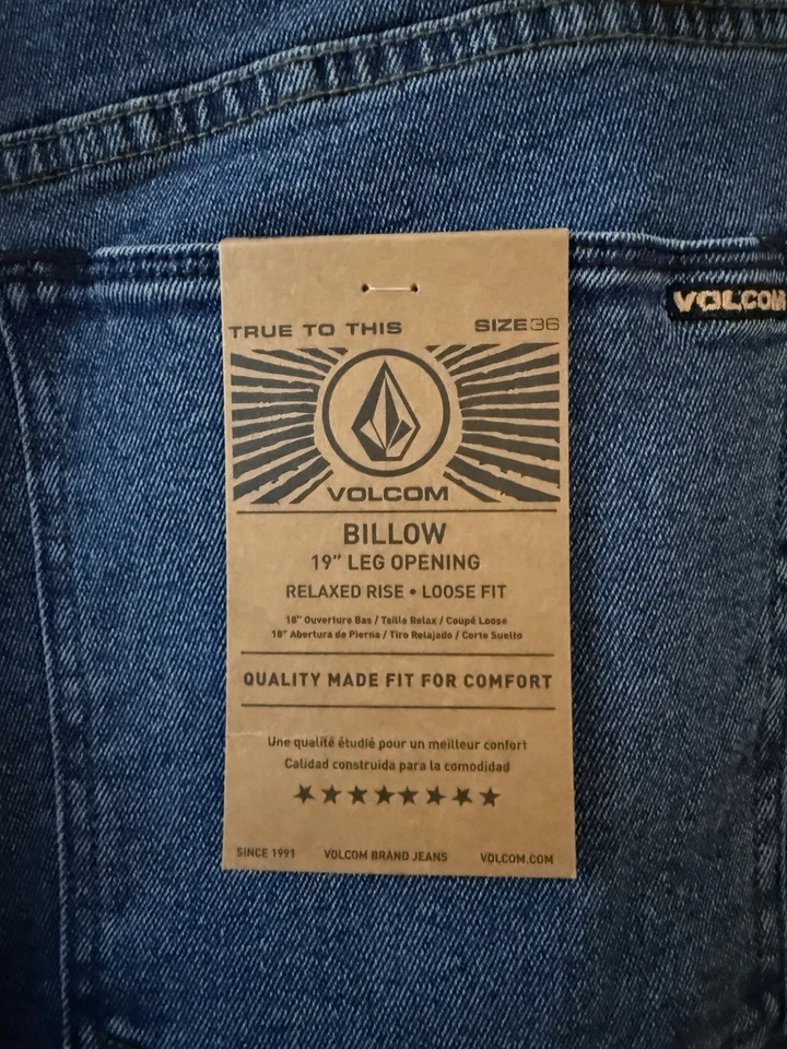 Volcom Men Billow Loose Fit Jeans 36 - Image 4 of 4