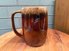 Hull Brown Drip Glaze Coffee Mug Vintage Ovenproof Pottery USA Rustic Beer Stein