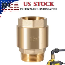1-1/4 Brass Check Valve SP0465X125 Heavy Duty Prevent Backflow Water Check Valve