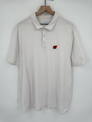 #ad University of Wisconsin White Polo Shirt Vineyard Vines Golf Stretch Men’s XXL $19.99