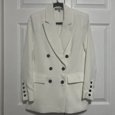 Marled White Blazer XS