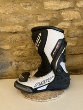 RST Tractech Evo 3 Motorcycle Boots Mens Track White Black UK 10.5 EU 45