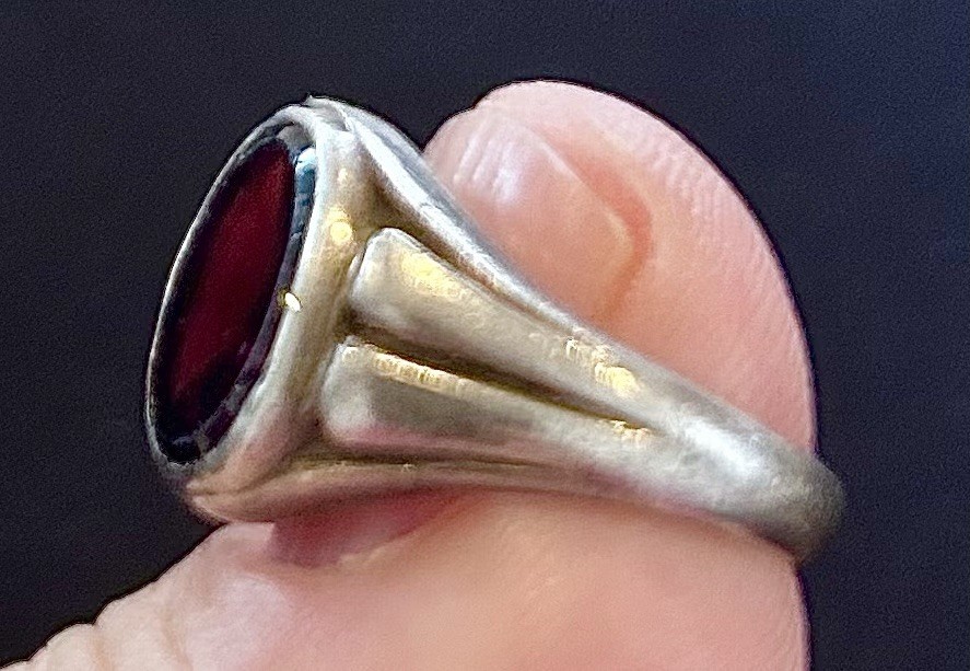 ruby silver ring - image 3