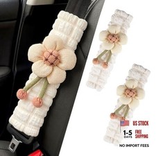 2PC Car Seat Belt Covers Pads,Seat Strap Pads,Auto Seat Belt Pumpkin Flower