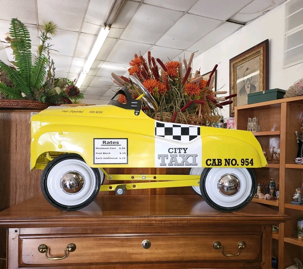 TAXi('97仏)　1&2&3&4 🚕Antique Vintage-Taxi Cab Metal Pedal Car Instep City Taxi🚕 | eBay