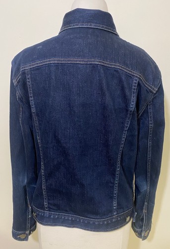 Ralph Lauren Jeans Co Jean Jacket Womens Trucker Blue Denim Dark Wash Sz P L - Picture 3 of 13