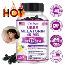 Natural Deep Sleep Supplement -Faster, Deeper, More Restful Sleep Aid 120Caps