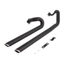 Black For Yamaha V Star 1100 XVS1100 Shortshots Staggered Exhaust Muffler Pipes