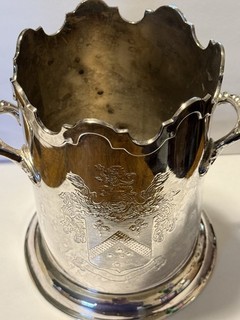 Used vintage champagne bucket silver 6 inch diameter