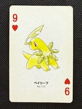 Pokemon Bayleef 9 of Hearts Silver Marill Deck Playing Card Poker Nintendo