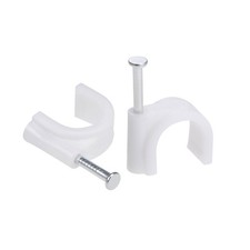 12mm Cable Wire Clips Nail-In Wire Nail Clamps Cord Organizer Tie Holder 100pcs