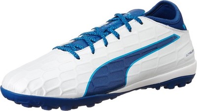 Puma Herren EvoTouch 3 TT Fußballschuhe Sportschuhe, Weiß/Blau, 37,5 EUR