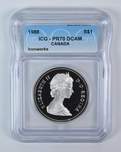 1988 Canada 1 Dollar Silver St Maurice Ironworks PR70 DCAM ICG *7176
