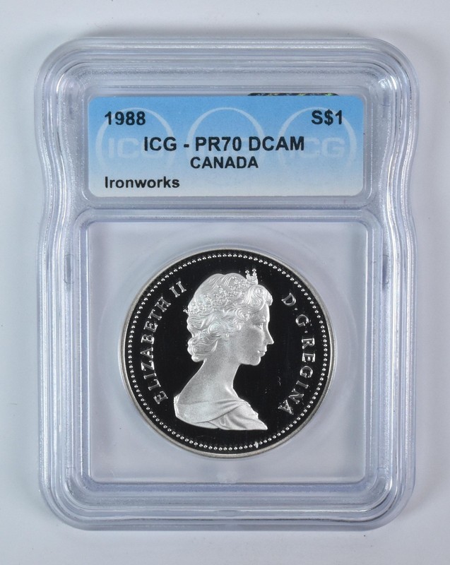 1988 Canada 1 Dollar Silver St Maurice Ironworks PR70 DCAM ICG *7176