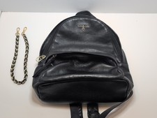 Michael Kors Slater Medium Chain Leather Backpack Black