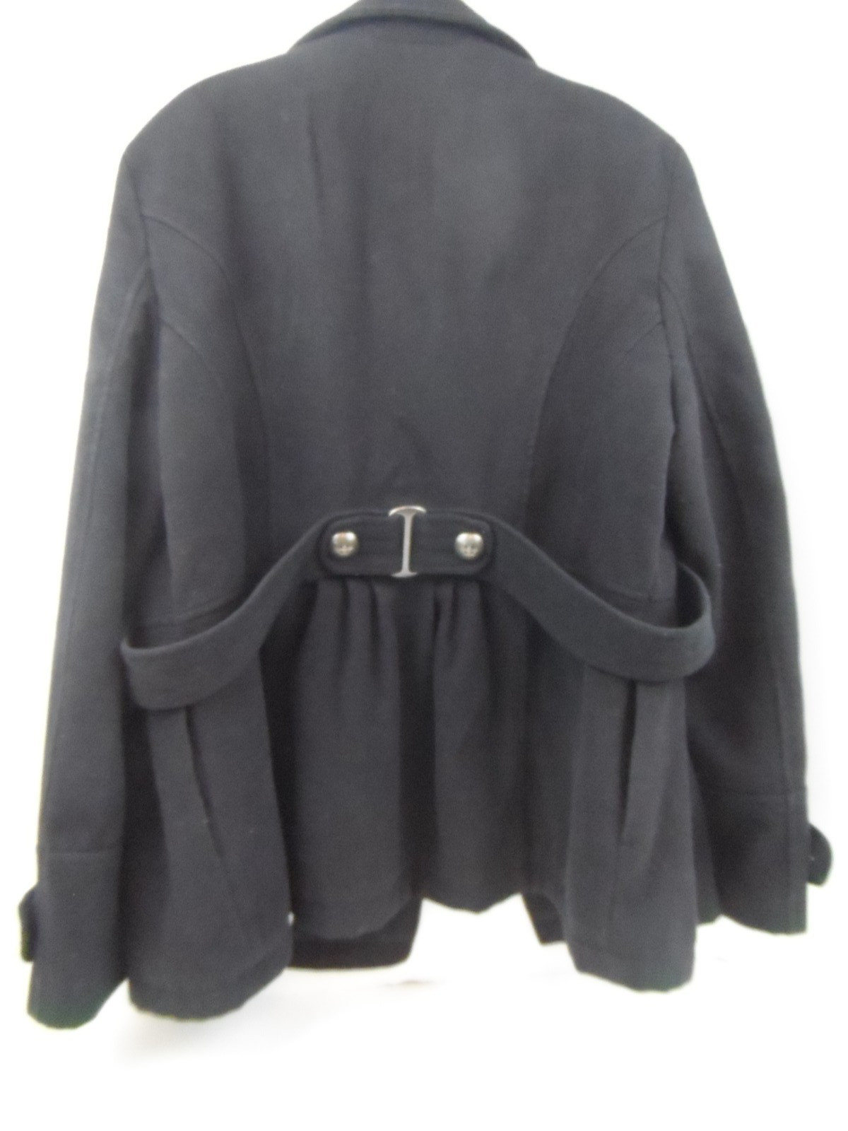 Hydraulic Polyester Blend Double Breasted Black W… - image 4