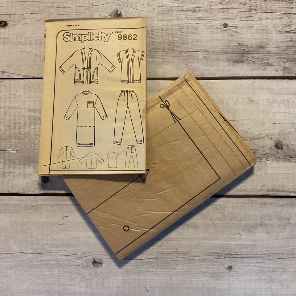 Simplicity 9862 Sewing Pattern Tunic Top Dress Jacket Pants Wardrobe 16-24 UNCUT - Image 3 of 4