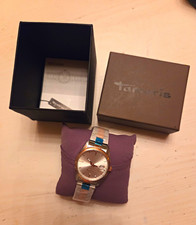 Tamaris Damen Armbanduhr Edelstahl bicolor Silber/Gold analog Datum Box