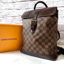 LOUIS VUITTON LV Damier Soho Daypack Backpack N51132 Brown Duty Paid Used F/S